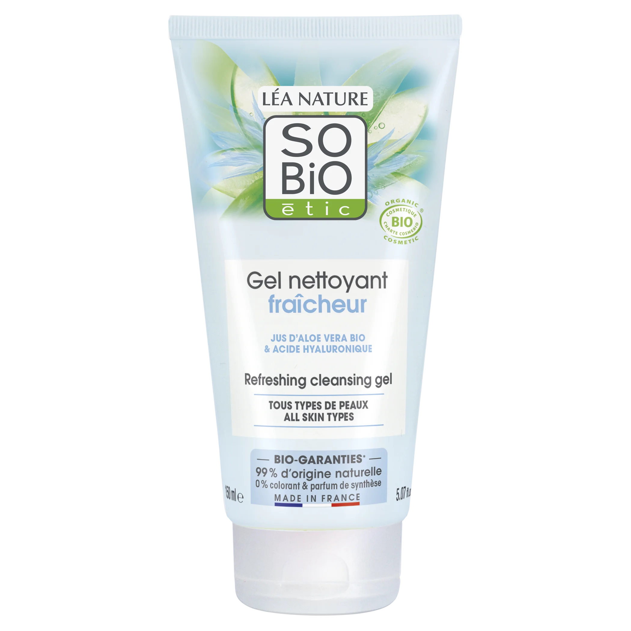 SO’BiO étic Gel mycí hydratační Aloe vera BIO (150 ml) - pro všechny typy pleti