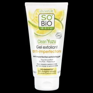 SO’BiO étic Gel pleťový exfoliační - Clean Yuzu BIO (150 ml) - ideální pro mastnou pleť