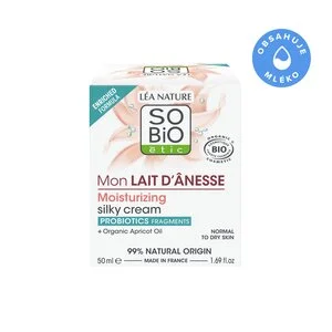 SO’BiO étic Krém hedvábný hydratační s oslím mlékem BIO (50 ml) - pro všechny typy pleti včetně citlivé