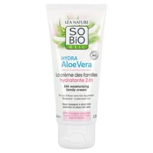 SO’BiO étic Krém hydratační hypoalergenní s Aloe vera pro celou rodinu BIO (100 ml) - hydratuje, zklidňuje a regeneruje
