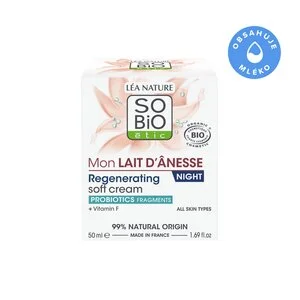 SO’BiO étic Krém noční regenerační s oslím mlékem BIO (50 ml) - šlehaná textura