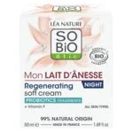 SO’BiO étic Krém noční regenerační s oslím mlékem BIO (50 ml) - šlehaná textura