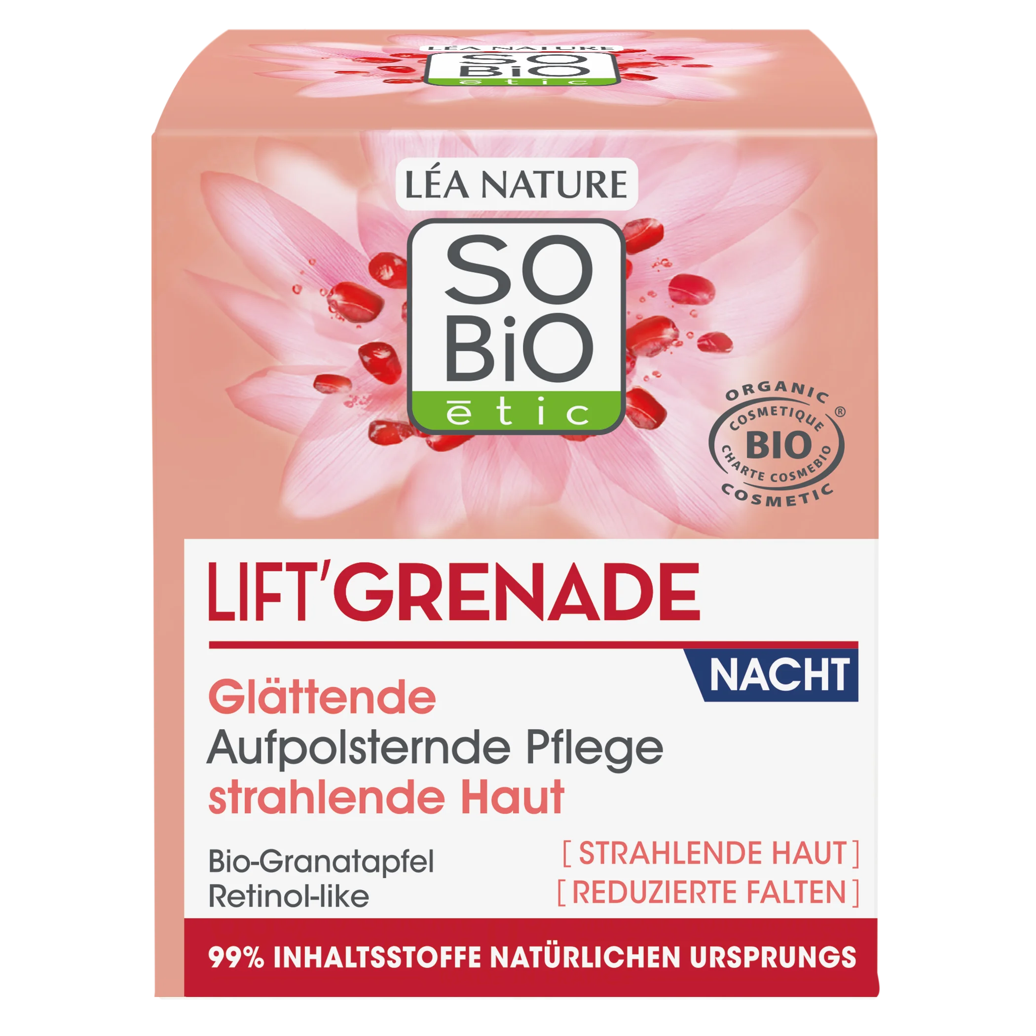 SO’BiO étic Krém noční rozjasňující proti vráskám Lift'Grenade BIO (50 ml) - s granátovým jablkem