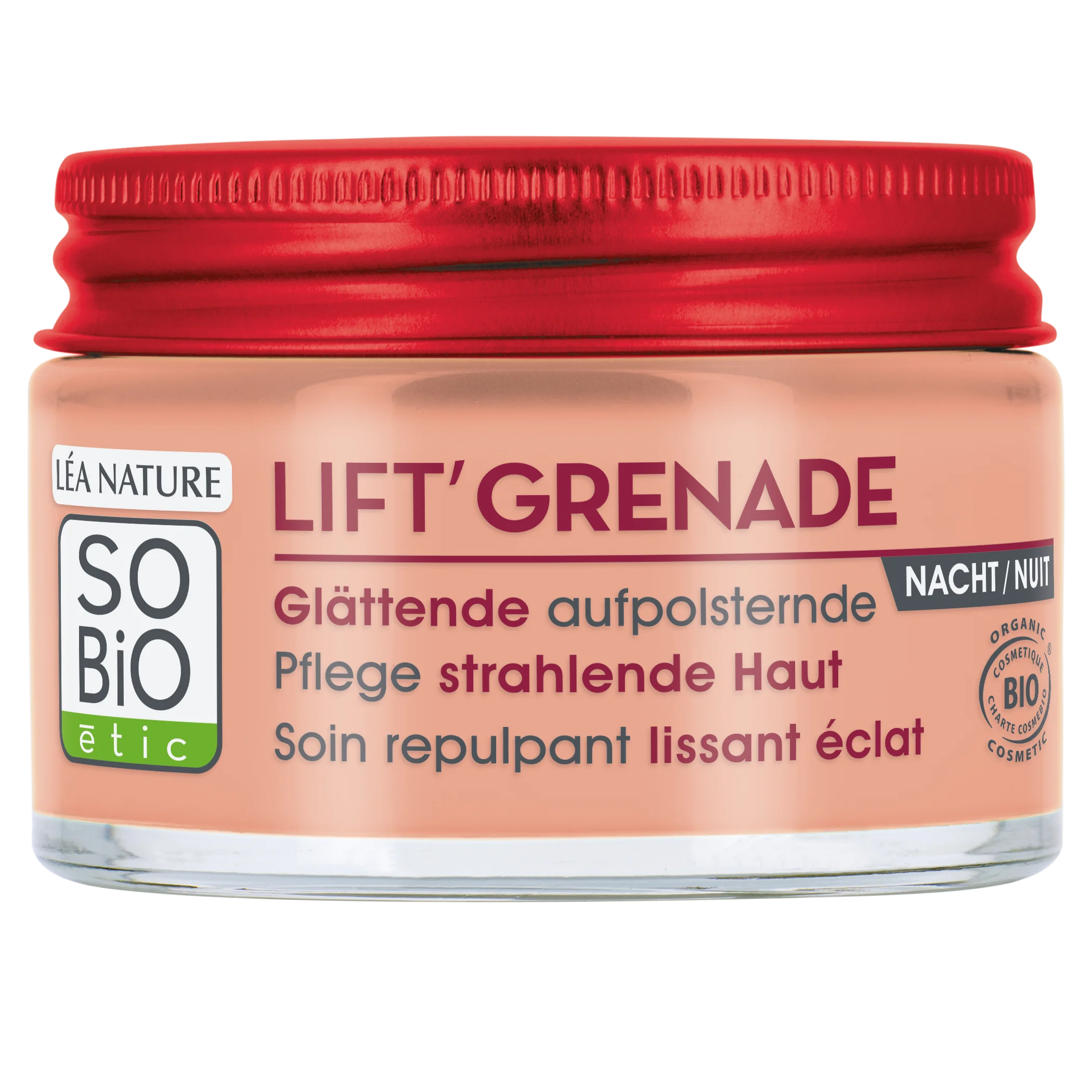 SO’BiO étic Krém noční rozjasňující proti vráskám Lift'Grenade BIO (50 ml) - s granátovým jablkem
