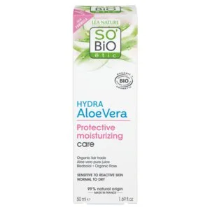 SO’BiO étic Krém ochranný pro citlivou pleť s Aloe vera 5v1 BIO (50 ml) - hydratuje a zklidňuje pleť