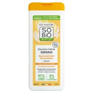 SO’BiO étic Krém sprchový SURGRAS s máslem karité BIO (650 ml) - ideální pro suchou a citlivou pokožku