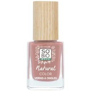 SO’BiO étic Lak na nehty - 45 růžová pivoňka (11 ml) - se zářivou a intenzivní barvou