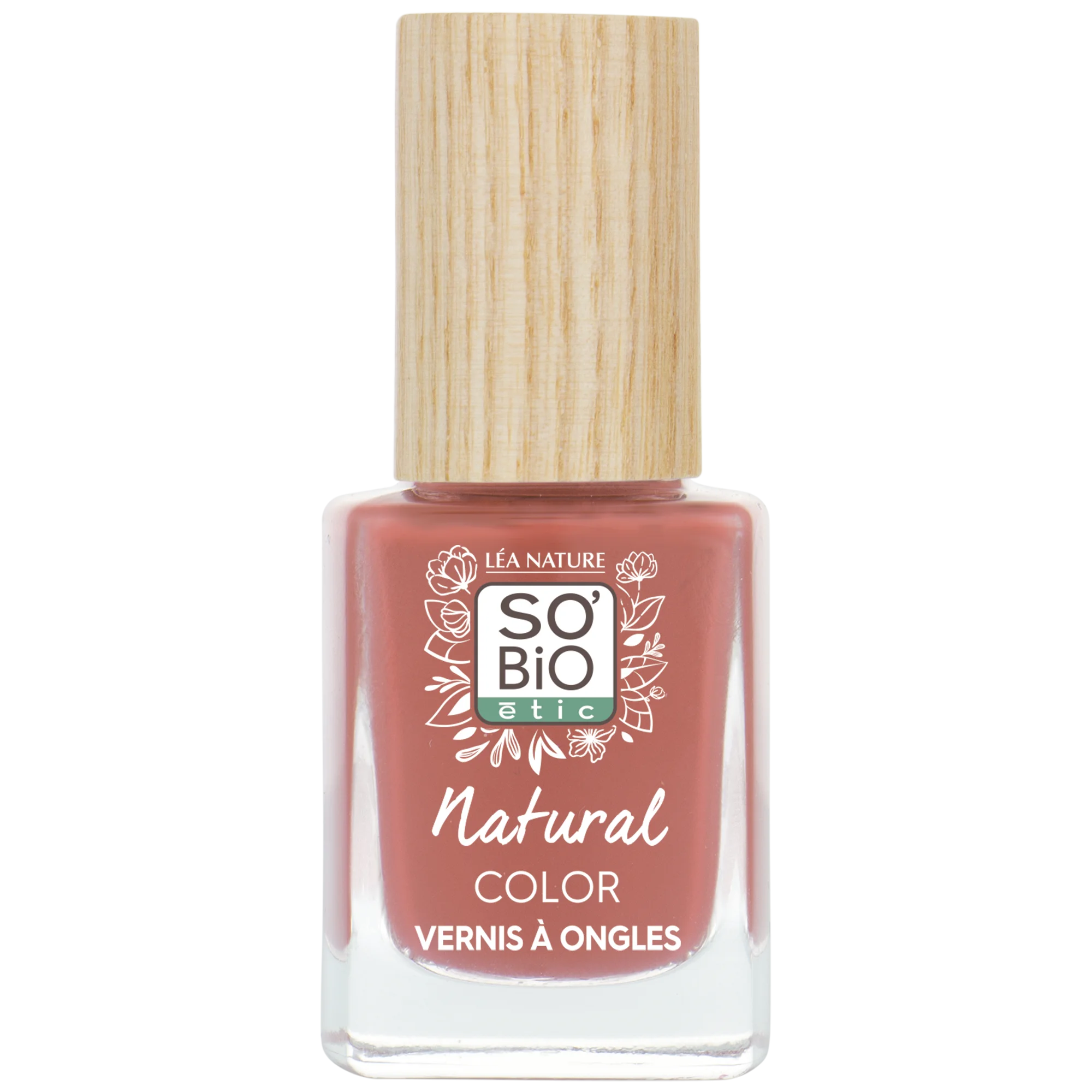 SO’BiO étic Lak na nehty - 65 růžová nude (11 ml) - se zářivou a intenzivní barvou