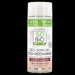 SO’BiO étic Náplň do deodorantu roll-on 24h hydratačního s oslím mlékem BIO (150 ml) - jedna náplň nahradí tři roll-ony