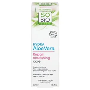 SO’BiO étic Péče výživná reparační s Aloe vera pro citlivou pleť BIO (50 ml) - hydratuje a vyživuje pleť