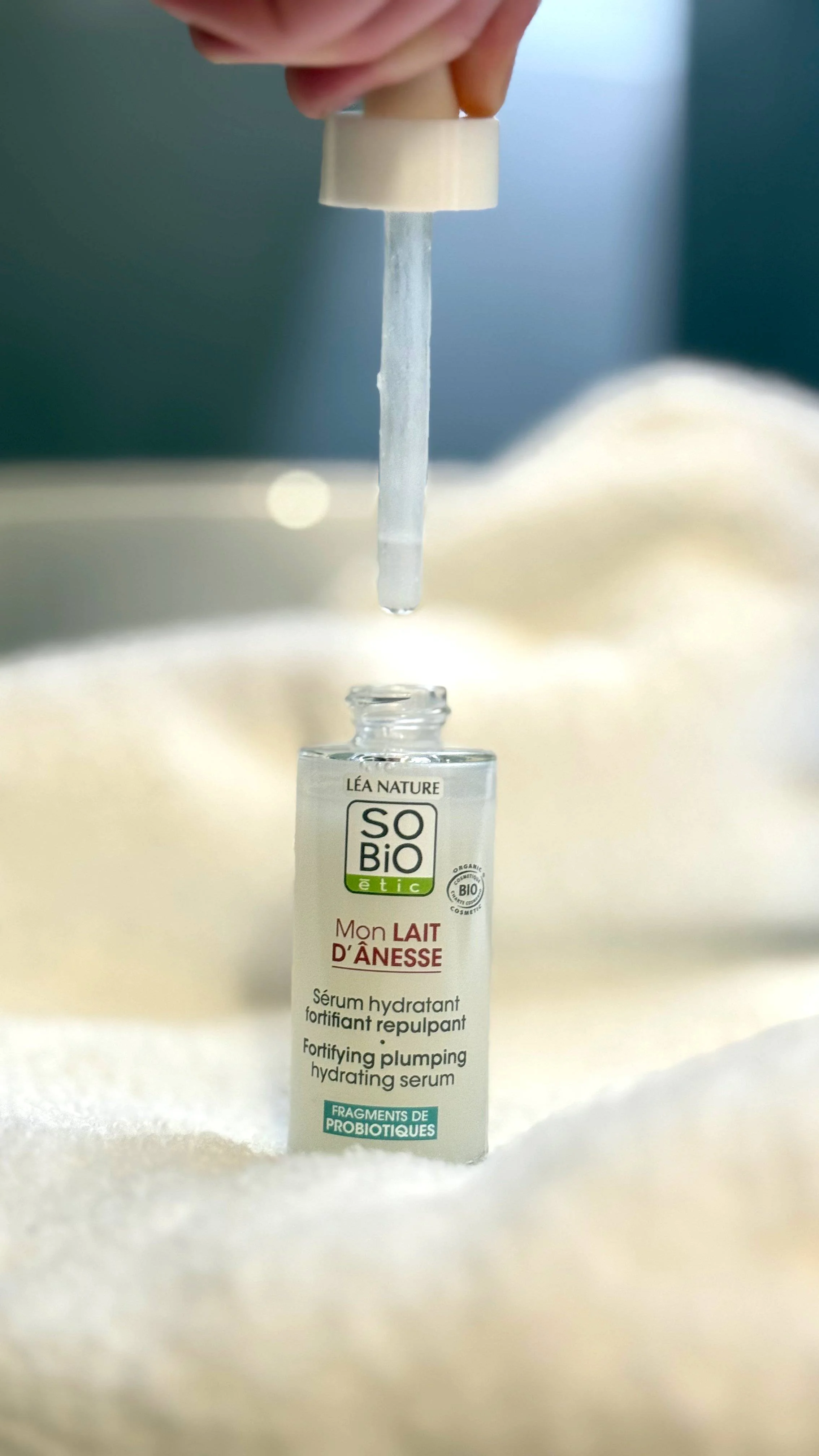 SO’BiO étic Sérum posilující hydratační s oslím mlékem BIO (30 ml) - s kyselinou hyaluronovou