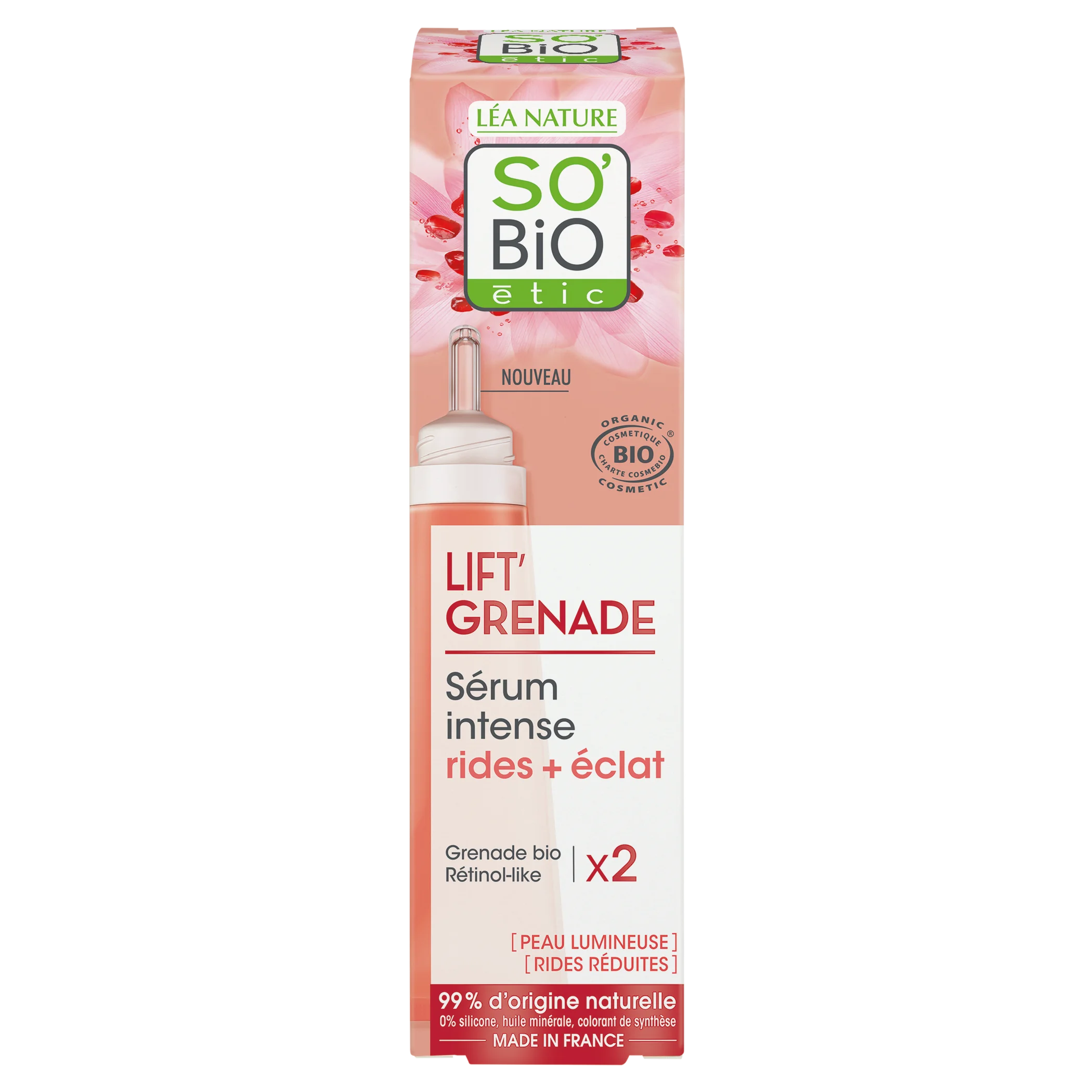 SO’BiO étic Sérum rozjasňující proti vráskám Lift'Grenade BIO (30 ml) - s granátovým jablkem
