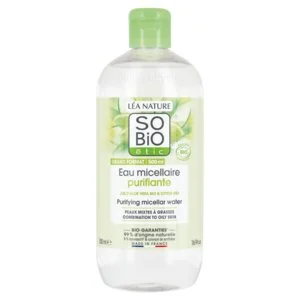 SO’BiO étic Voda micelární Aloe Vera čisticí - zinek a citrusy BIO (500 ml) - ideální pro smíšenou až mastnou pleť