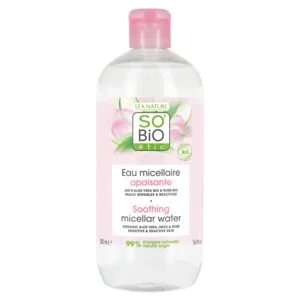 SO’BiO étic Voda micelární s Aloe Vera zklidňující BIO (500 ml) - obohacena o heřmánkovou vodu