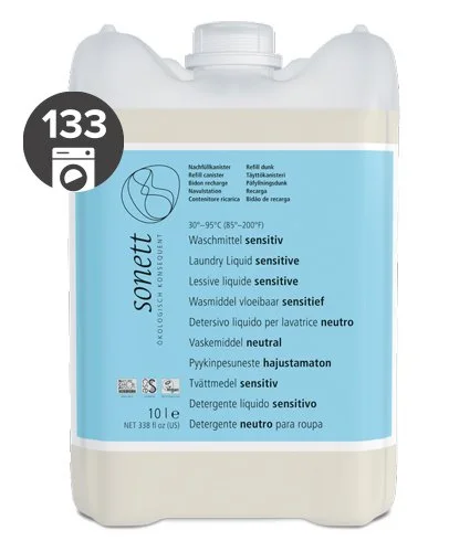 Sonett Univerzální tekutý prací gel na bílé i barevné prádlo Sensitive 10 l