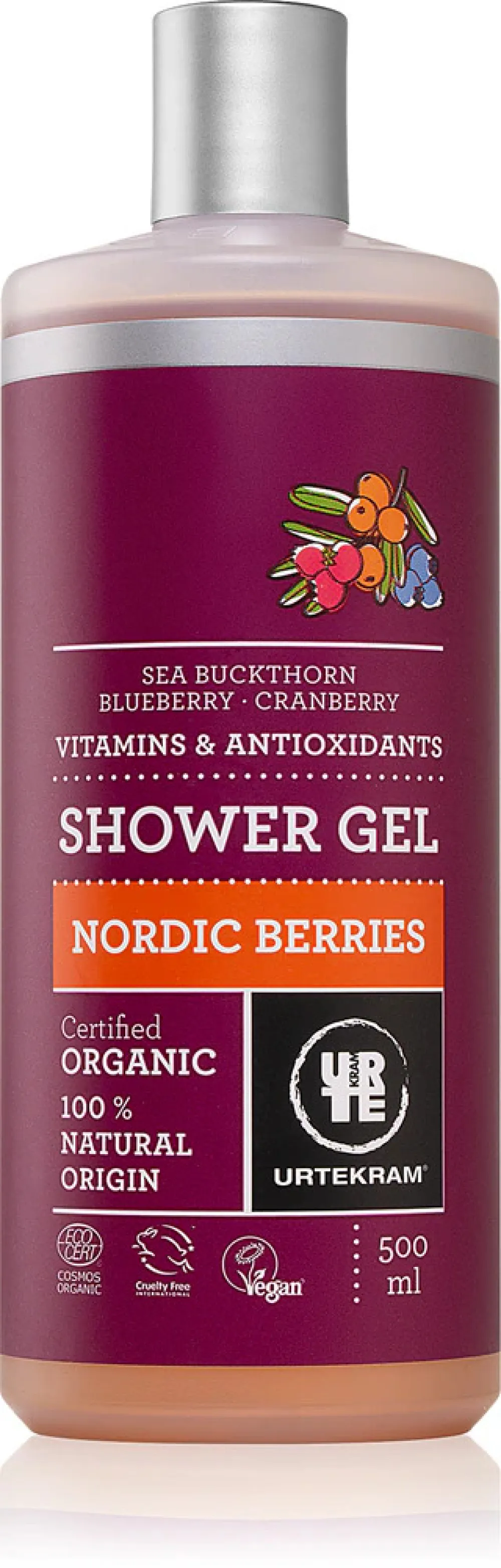 Urtekram Sprchový gel Nordic Berries 500ml BIO, VEG