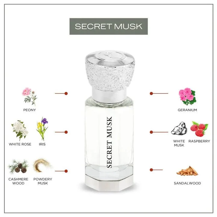 Secret Musk koncentrovaný parfémový olej U 12 ml