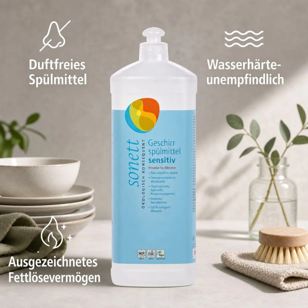 Sonett Tekutý prostředek na nádobí - Sensitive 1 l