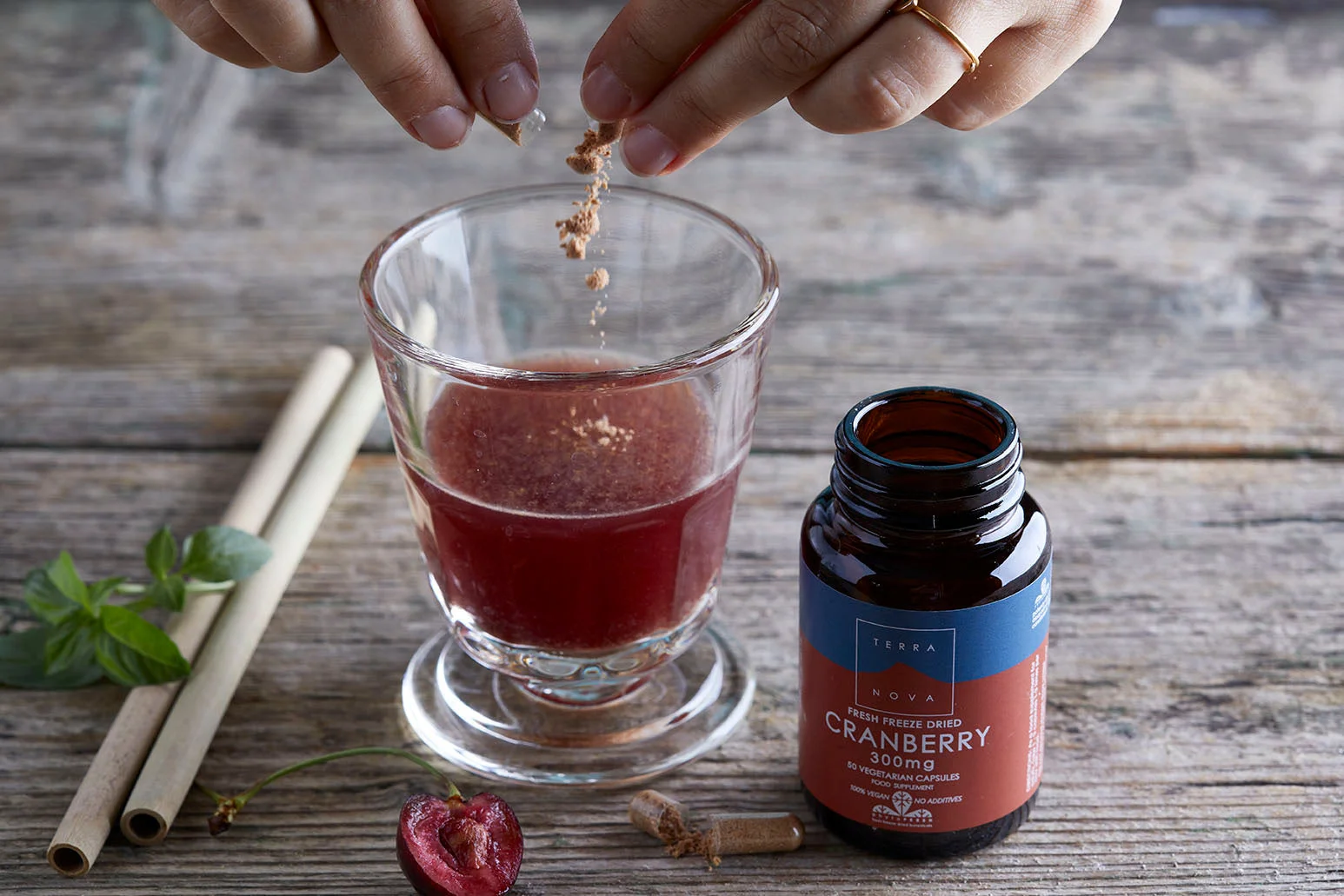 Terranova Health Brusinky sušené mrazem 300 mg BIO (50 kapslí) - s antioxidanty