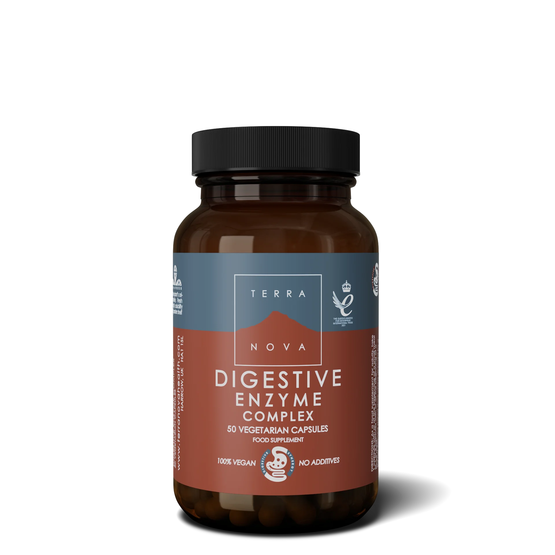 Terranova Health Digestive Enzyme Complex (50 kapslí) - obohacen o fenykl, zázvor a artyčok