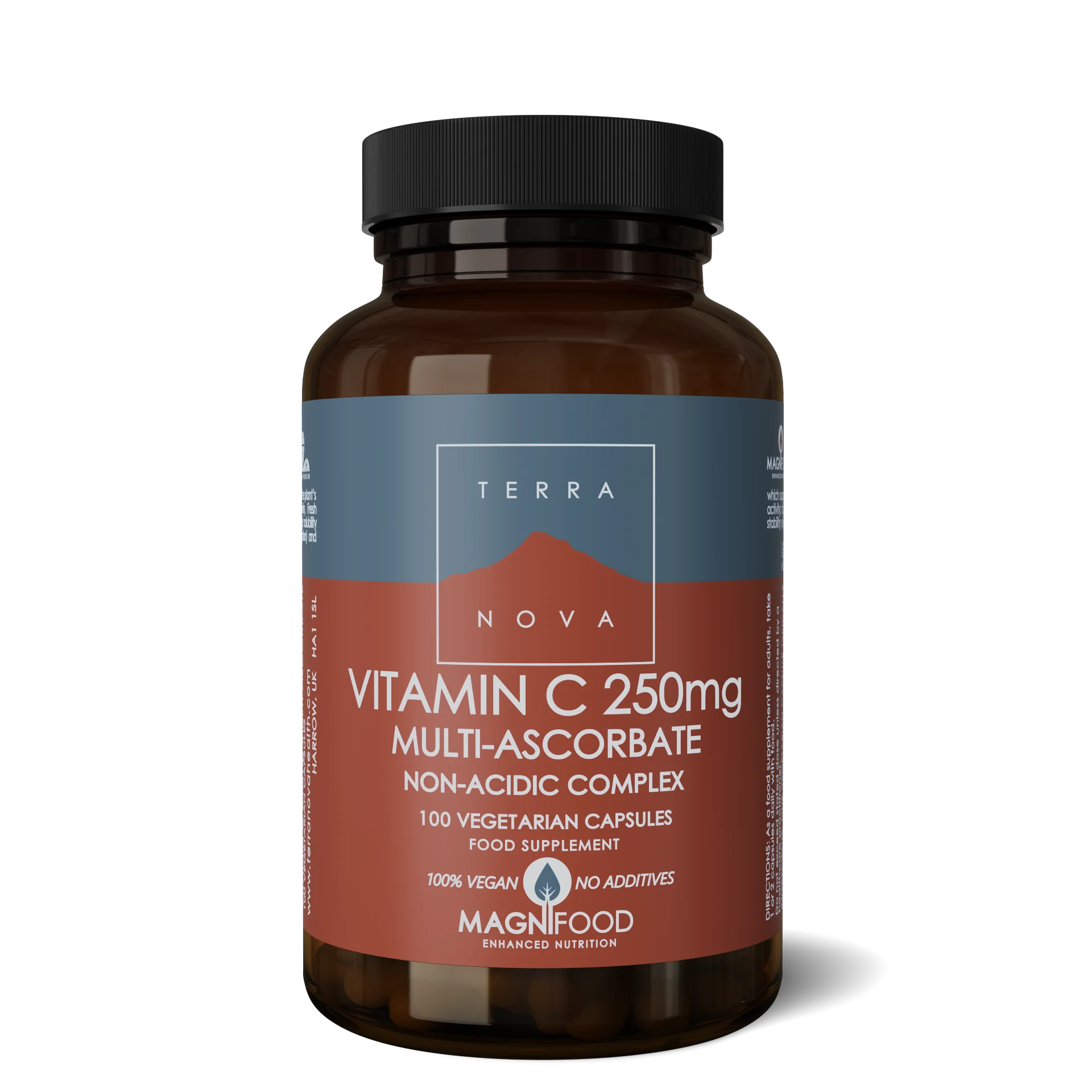 Terranova Health Vitamin C 250 mg Complex 100 kapslí - ve formě minerálních askorbátů