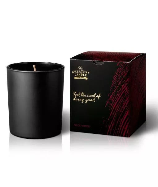 The Greatest Candle in the World Vonná svíčka v černém skle (170 g) - dřevo a koření