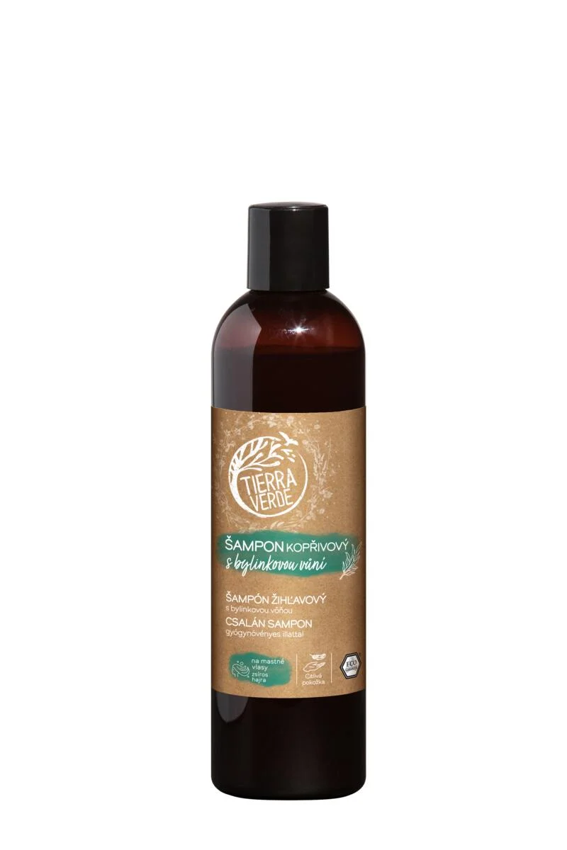Tierra Verde Šampon kopřivový s bylinkovou vůní 300 ml - na mastné vlasy
