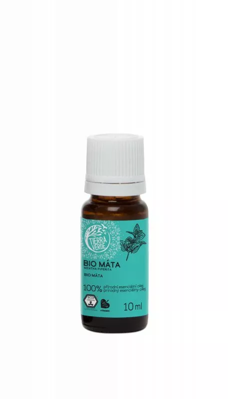 Tierra Verde Esenciální olej Máta BIO (10 ml) - podpoří dýchací cesty a soustředění
