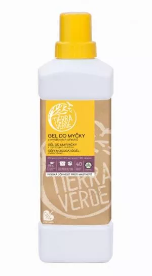 Tierra Verde Gel do myčky na nádobí - INOVACE (1 l) - z mýdlových ořechů v bio kvalitě