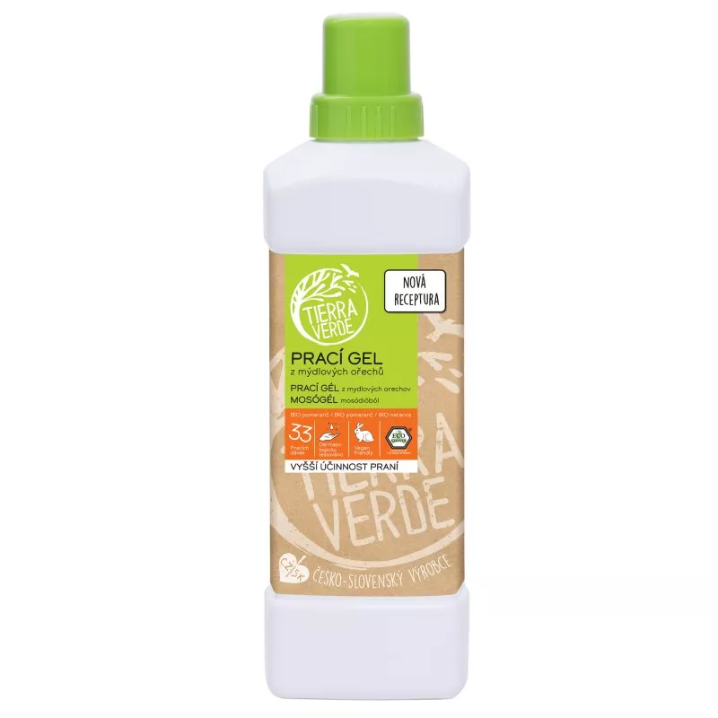 Tierra Verde Prací gel s BIO pomerančem - INOVACE (1 l)