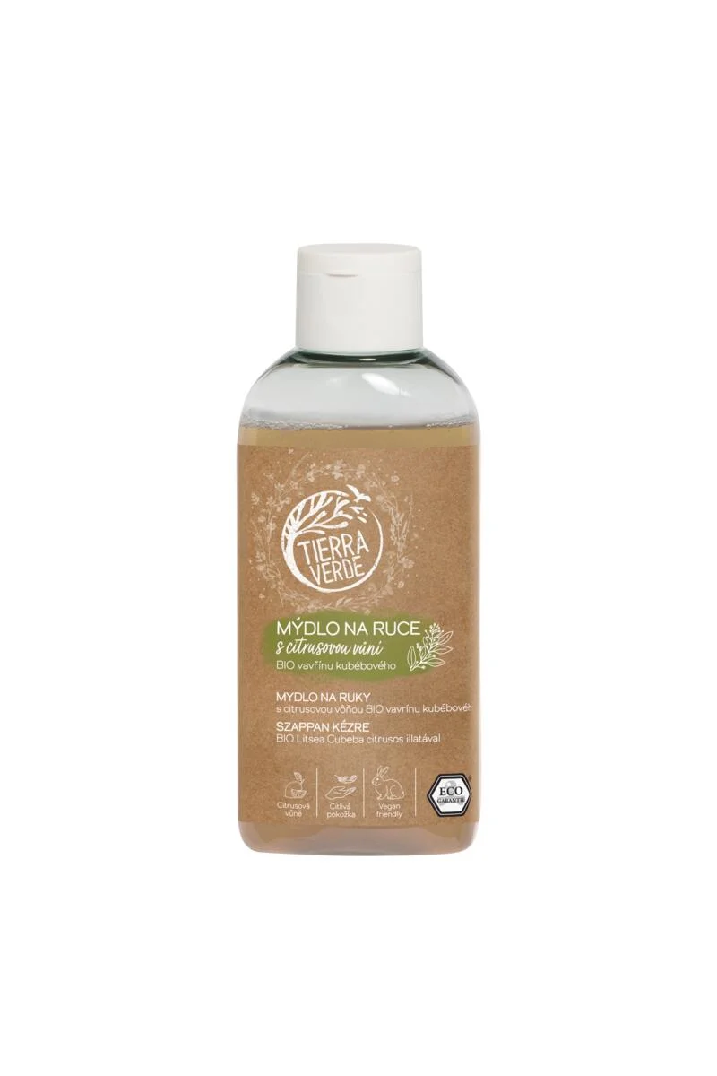 Tierra Verde Tekuté mýdlo na ruce - BIO Vavřín 100 ml - s českým bio jitrocelem