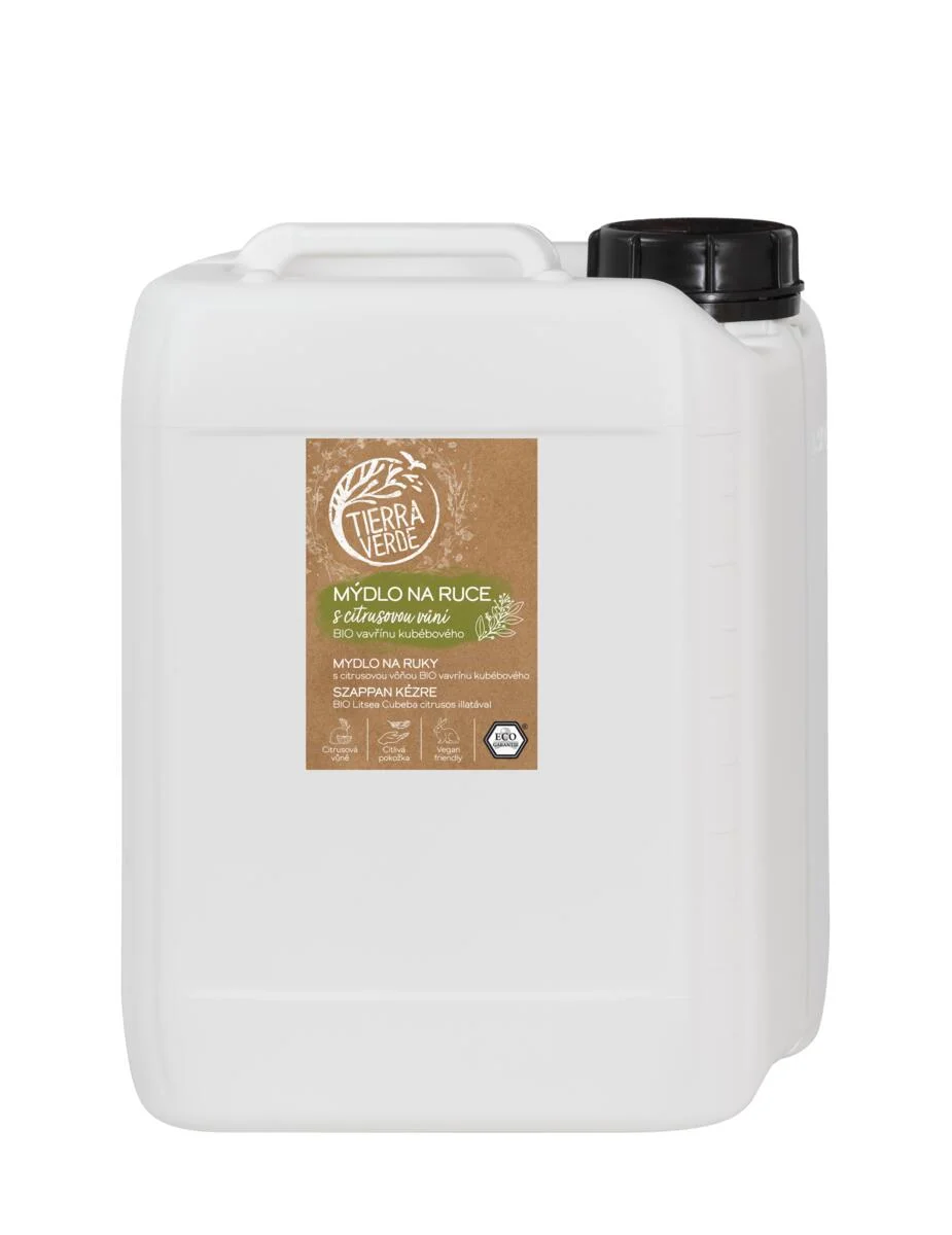 Tierra Verde Tekuté mýdlo na ruce - BIO Vavřín 100 ml - s českým bio jitrocelem
