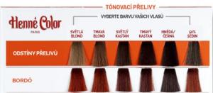 Henné Color Tónovací vlasový přeliv s vysokým stupněm ochrany a péče o vlasy Premium Végétal 100ml Bordó