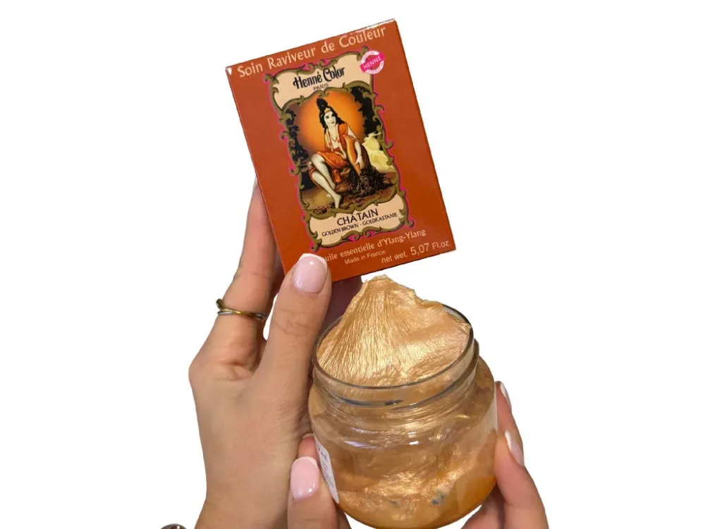 Henné Color Tónovací výživná vlasová maska 150ml Kaštan