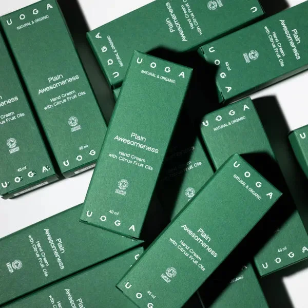 Uoga Uoga Hydratační krém na ruce Plain Awesomeness BIO (40 ml) - se svěží citrusovou vůní