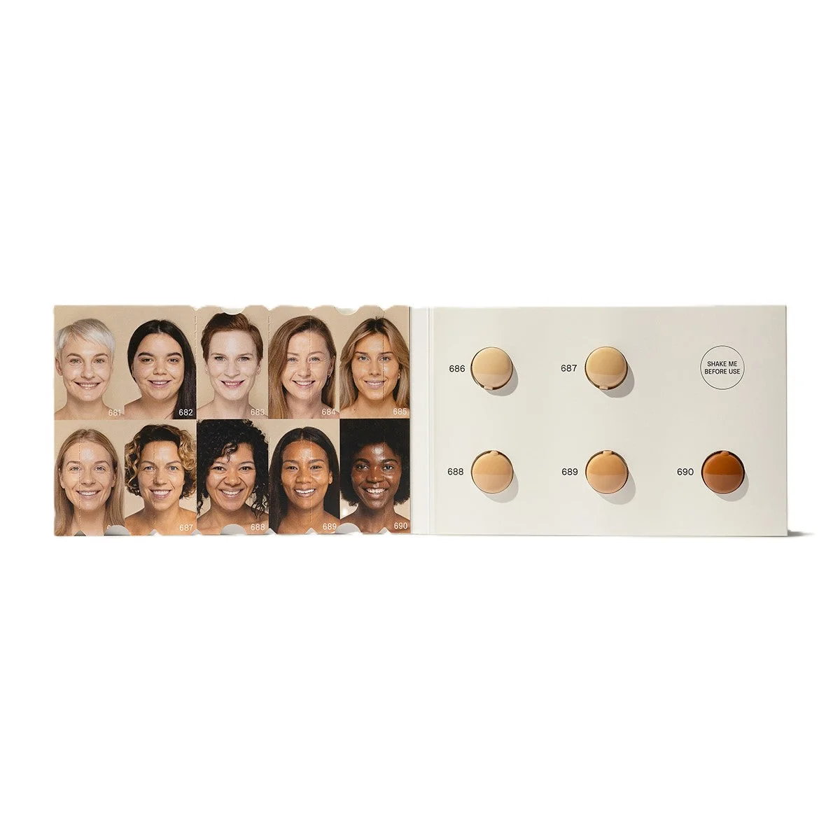 Uoga Uoga Sada testerů Tekutý minerální make-up a sérum SPF 20 BIO (10 x 1 ml) - 10 odstínů make-upu