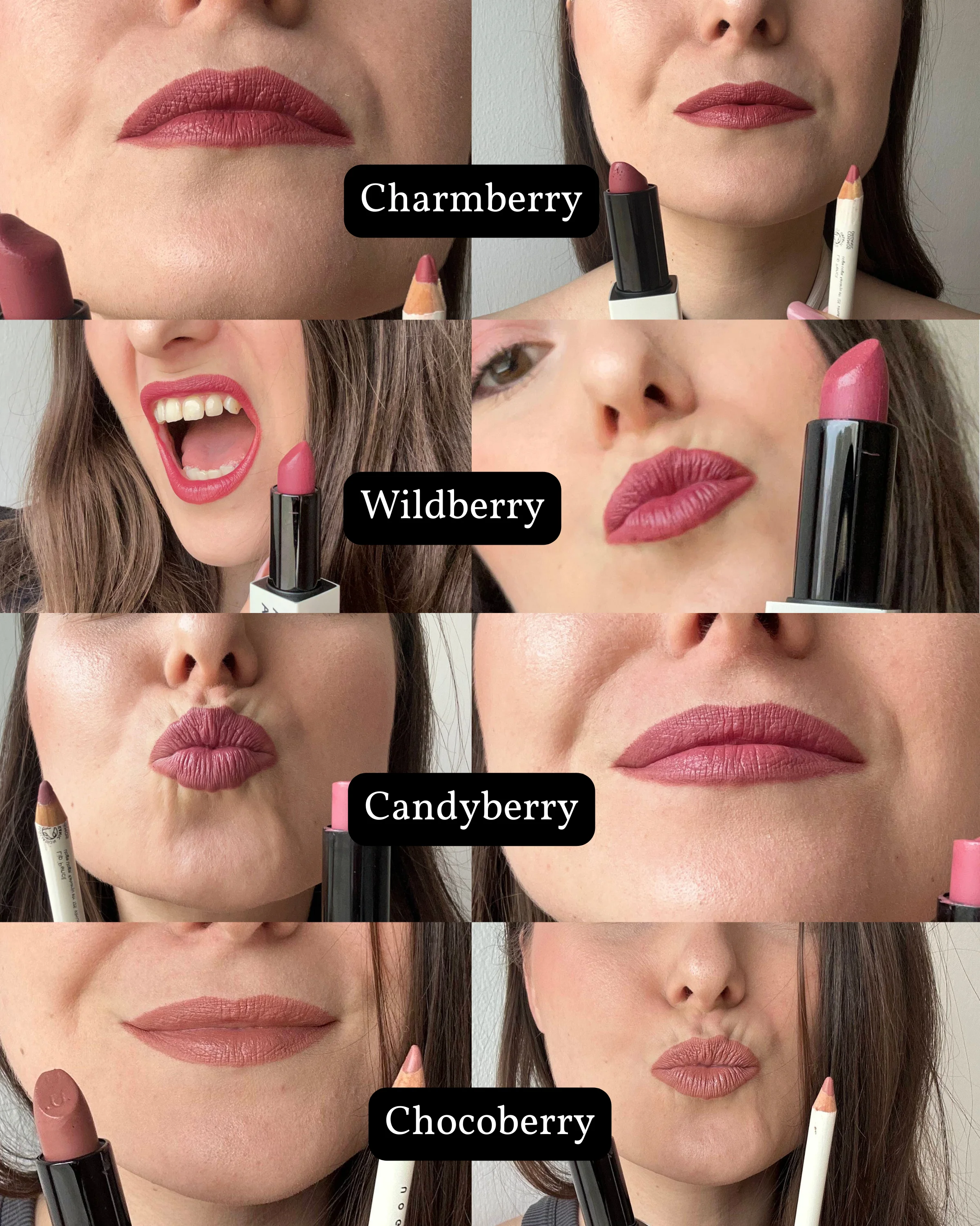 Uoga Uoga Vyživující rtěnka (4 g) 614 Candyberry - 6 odstínů na bázi minerálů