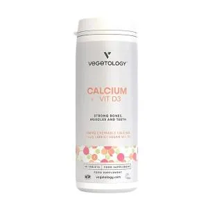 Vegetology Vápník + Vitamín D3, 60 žvýkacích tablet