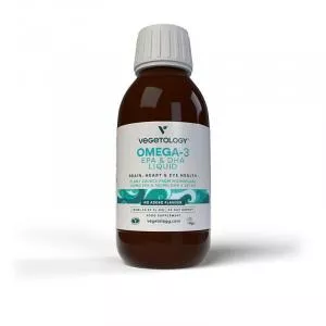 Vegetology Vegetology Opti-3, Omega-3 EPA a DHA s vitaminem D3, tekuté 150 ml, bez příchutě