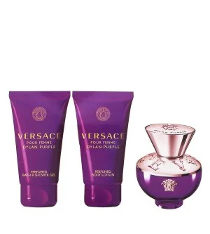 Versace Dylan Purple dárková sada 50 ml + tělové mléko 50 ml + sprchový gel parfémovaná voda pro ženy