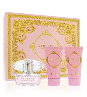 Versace Bright Crystal dárková sada pro ženy toaletní voda 50 ml + tělové mléko 50 ml + sprchový gel 50 ml