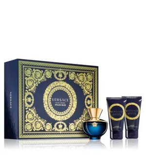 Versace Dylan Blue Pour Femme dárková sada pro ženy parfémovaná voda 50 ml + tělové mléko 50 ml + sprchový gel 50 ml
