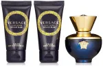Dylan Blue Pour Femme dárková sada pro ženy parfémovaná voda 50 ml + tělové mléko 50 ml + sprchový gel 50 ml