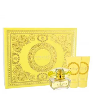 Versace Yellow Diamond dárková sada pro ženy toaletní voda 50 ml + tělové mléko 50 ml + sprchový gel 50 ml