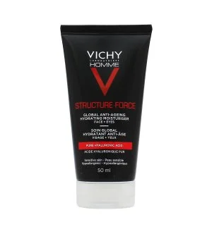 Vichy Homme Structure Force Anti-Aging Moisturizer zpevňující protivráskový krém s kyselinou hyaluronovou pro muže