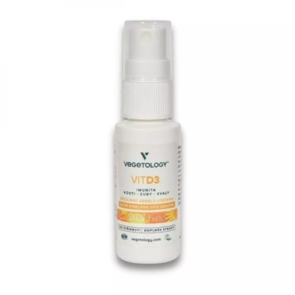 Vegetology Vitashine Vitamin D3 ve spreji 1000 iu, 20 ml