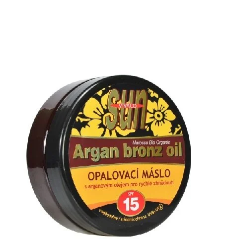 SUN Argan Bronz Oil opalovací máslo s bio arganovým olejem SPF 15 200 ml
