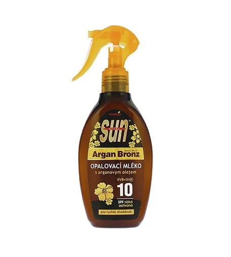 Sun Argan Bronz opalovací mléko s arganovým olejem SPF 10 200 ml
