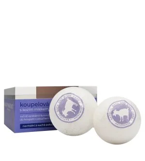 VivaPharm Kozí koupelová bomba s kozím mlékem 2 x 75 g