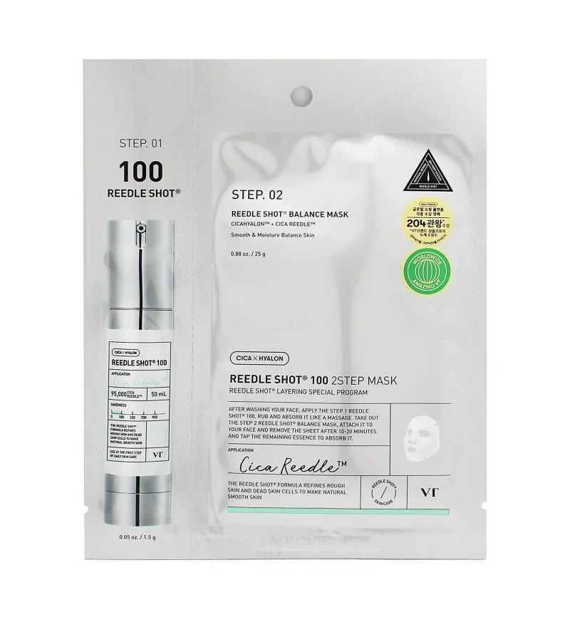 Reedle Shot 100 2 Step Mask zpevňující pleťová maska v plátýnku 1,5+25 g